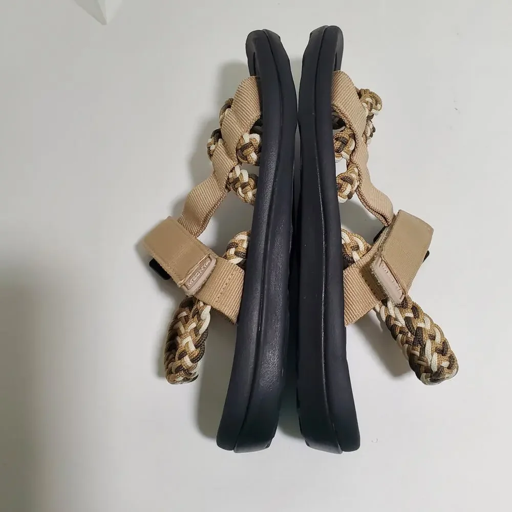 Sport Sandals Tan Womens 9 Arch Support Walking Toe Loop Ankle Strap MEGNYA 39 - Picture 4 of 13